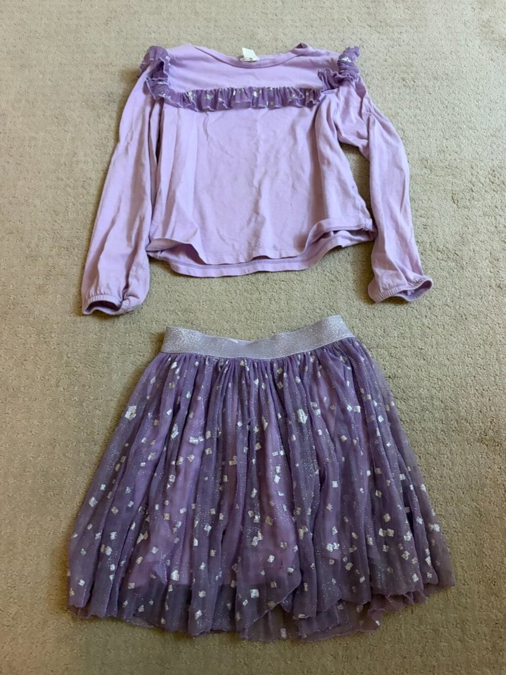 Crew Cuts girls' long-sleeve ruffle tee and skirt (j.crew)